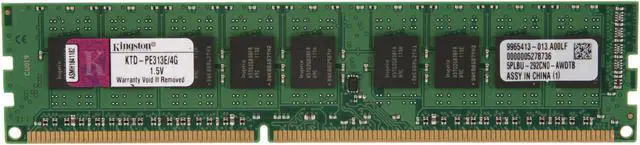 Main image of Kingston 4GB ECC Unbuffered DDR3 1333 (PC3 10600) System Specific Memory Model KTD-PE313E/4G