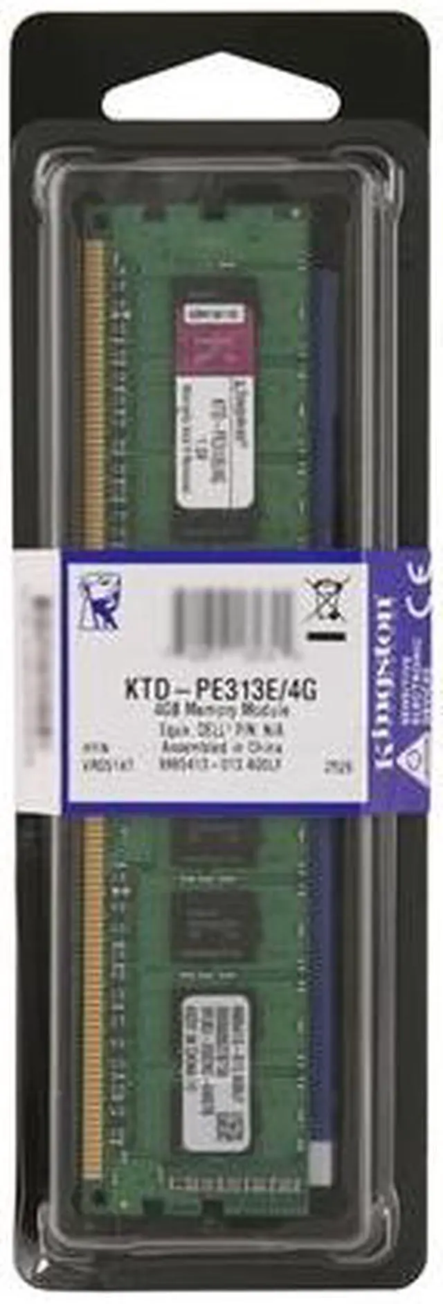 Alt view image 3 of 3 - Kingston 4GB ECC Unbuffered DDR3 1333 (PC3 10600) System Specific Memory Model KTD-PE313E/4G