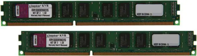 Main image of Kingston 2GB (2 x 1GB) ECC Unbuffered DDR3 1333 Server Memory Model KVR1333D3E9SK2/2G
