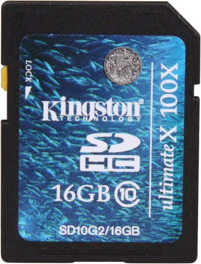 Main image of Kingston 16GB Secure Digital High-Capacity (SDHC) Flash Card Model SD10G2/16GB