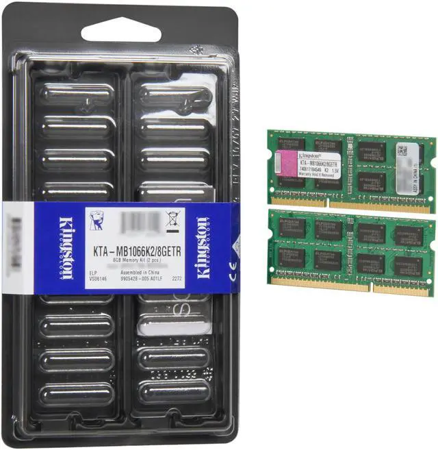 Alt view image 3 of 3 - Kingston 8GB (2 x 4GB) DDR3 1066 Memory for Apple Model KTA-MB1066K2/8GETR