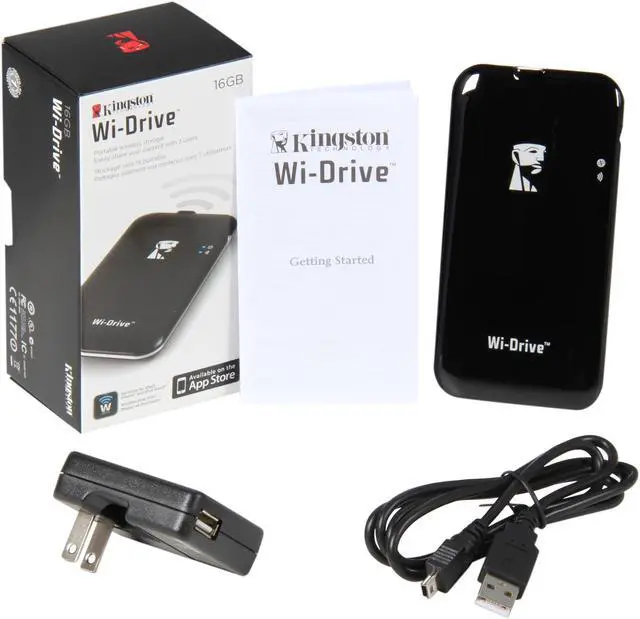 Alt view image 6 of 6 - Kingston WID/16GBZ Wi-Drive 16GB Wireless Flash Storage for iOS Devices