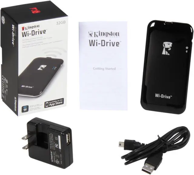 Alt view image 5 of 5 - Kingston WID/32GBZ Wi-Drive 32GB Wireless Flash Storage for iOS Devices