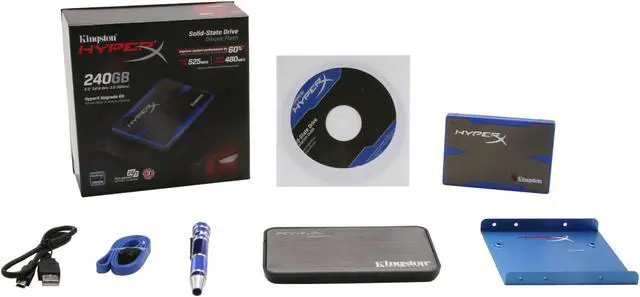 Alt view image 6 of 6 - Kingston HyperX SH100S3B/240G 2.5" 240GB SATA III MLC Internal Solid State Drive (SSD) (HyperX Upgrade Kit)
