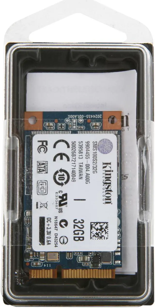 Alt view image 5 of 5 - Kingston SSDNow mS100 32GB Mini-SATA (mSATA) Internal Solid State Drive (SSD) SMS100S2/32G