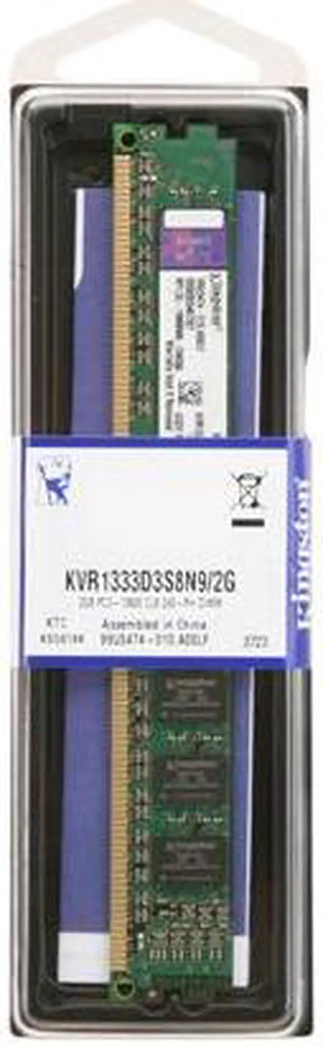 Alt view image 3 of 3 - Kingston 2GB DDR3 1333 Desktop Memory Model KVR1333D3S8N9/2G
