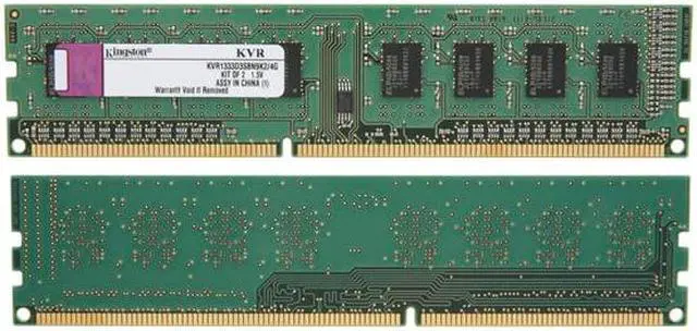 Alt view image 2 of 3 - Kingston Value 4GB (2 x 2GB) DDR3 1333 Desktop Memory Model KVR1333D3S8N9K2/4G
