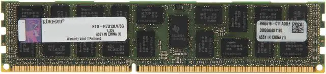 Main image of Kingston 8GB ECC Registered DDR3 1333 System Specific Memory Model KTD-PE313LV/8G