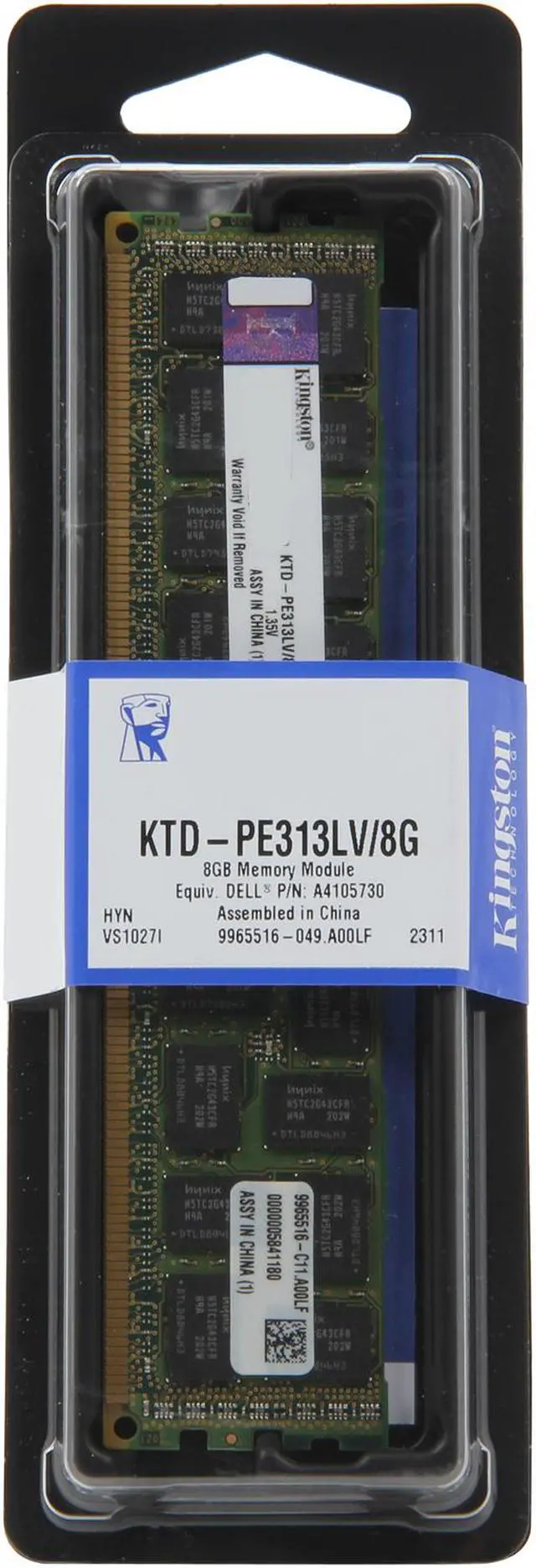 Alt view image 3 of 3 - Kingston 8GB ECC Registered DDR3 1333 System Specific Memory Model KTD-PE313LV/8G