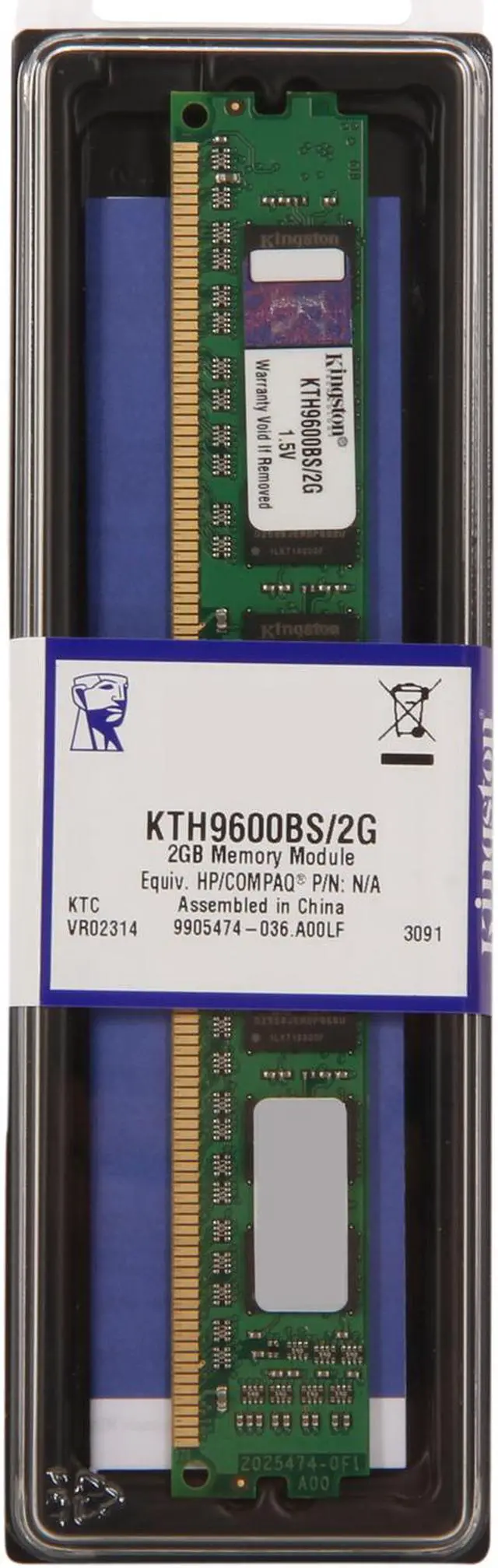 Alt view image 3 of 3 - Kingston 2GB 240-Pin DDR3 SDRAM DDR3 1333 System Specific Memory Model KTH9600BS/2G