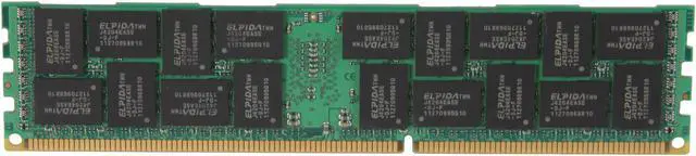 Alt view image 2 of 3 - Kingston 16GB ECC Registered DDR3 1333 Server Memory DR x4 w/TS 1.35V Low Voltage Model KVR1333D3LD4R9S/16G
