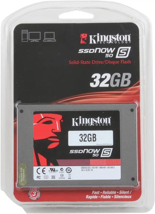 Main image of Kingston SSDNow S50 Series 2.5" 32GB SATA II Internal Solid State Drive (SSD) SS050S2/32G