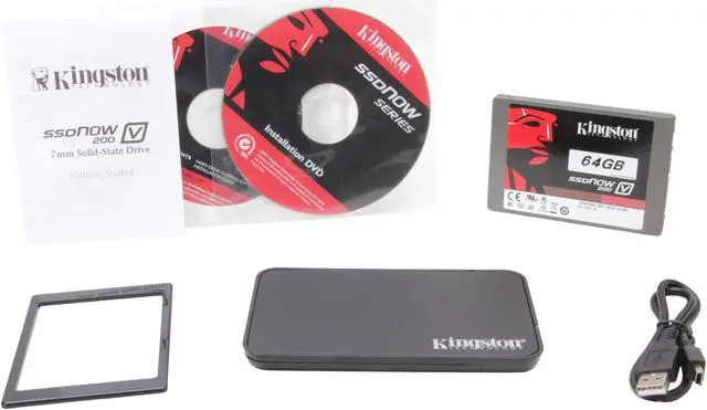Alt view image 6 of 6 - Kingston SSDNow V200 Series SV200S3N7A/64G 2.5" 64GB SATA III Internal Solid State Drive (SSD) (Notebook upgrade kit)