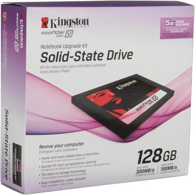 Main image of Kingston SSDNow V200 Series SV200S3N7A/128G 2.5" 128GB SATA III Internal Solid State Drive (SSD) (Notebook upgrade kit)