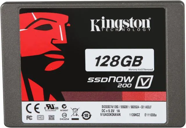 Alt view image 3 of 6 - Kingston SSDNow V200 Series SV200S3N7A/128G 2.5" 128GB SATA III Internal Solid State Drive (SSD) (Notebook upgrade kit)