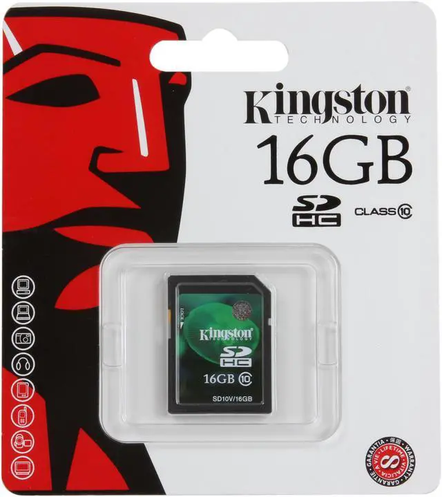 Alt view image 4 of 4 - Kingston 16GB Secure Digital High-Capacity (SDHC) Flash Card Model SD10V/16GB