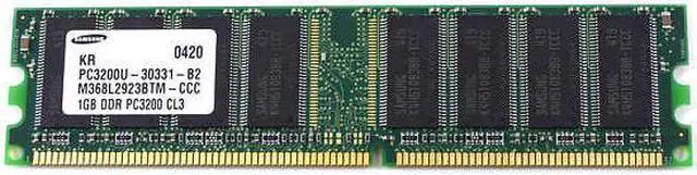 Main image of SAMSUNG 1GB DDR 400 (PC 3200) System Memory Model M368L2923BTM-CCC