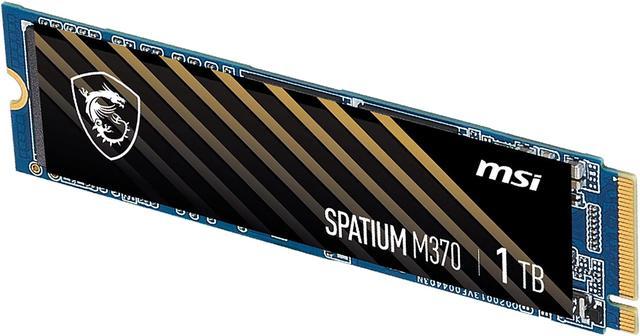  MSI SPATIUM M370 NVMe M.2 1TB Internal SSD PCIe Gen3 NVMe 1.3  3D NAND 1600 TBW : Electronics