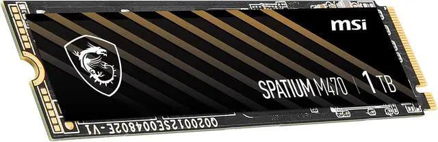 Alt view image 5 of 6 - MSI SPATIUM M470 M.2 2280 1TB PCI-Express 4.0 x4, NVMe 1.3 3D NAND Internal Solid State Drive (SSD)