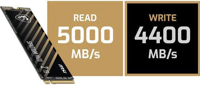 Alt view image 7 of 12 - MSI SPATIUM M470 M.2 2280 2TB PCI-Express 4.0 x4, NVMe 1.3 3D NAND Internal Solid State Drive (SSD)