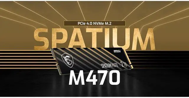 Alt view image 10 of 12 - MSI SPATIUM M470 M.2 2280 2TB PCI-Express 4.0 x4, NVMe 1.3 3D NAND Internal Solid State Drive (SSD)