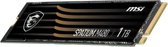 Alt view image 4 of 6 - MSI SPATIUM M480 M.2 2280 1TB PCIe Gen4x4, NVMe 1.4 3D NAND Internal Solid State Drive (SSD)