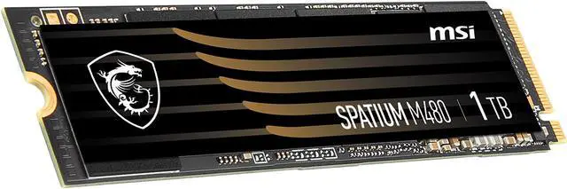 Alt view image 5 of 6 - MSI SPATIUM M480 M.2 2280 1TB PCIe Gen4x4, NVMe 1.4 3D NAND Internal Solid State Drive (SSD)