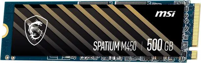 Alt view image 5 of 8 - MSI SPATIUM M450 M.2 2280 500GB PCI-Express 4.0 x4, NVMe 1.4 3D NAND Internal Solid State Drive (SSD)