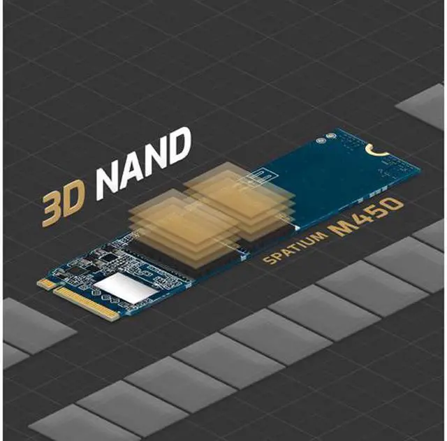 Alt view image 8 of 12 - MSI SPATIUM M450 M.2 2280 1TB PCI-Express 4.0 x4, NVMe 1.4 3D NAND Internal Solid State Drive (SSD)