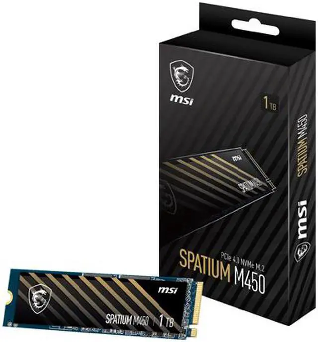 Alt view image 5 of 12 - MSI SPATIUM M450 M.2 2280 1TB PCI-Express 4.0 x4, NVMe 1.4 3D NAND Internal Solid State Drive (SSD)