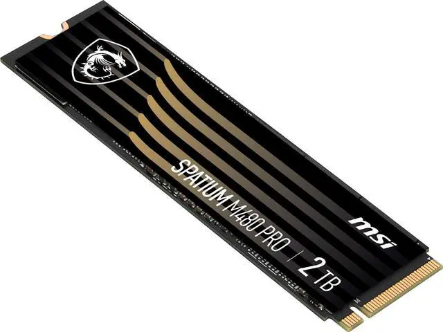 Alt view image 3 of 6 - MSI SSD SPATIUM M480 PRO PCIe 4.0 NVMe M.2 2TB Internal Solid State Drive (SSD)