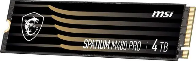 Alt view image 5 of 5 - MSI SSD SPATIUM M480 PRO PCIe 4.0 NVMe M.2 4TB Internal Solid State Drive (SSD)
