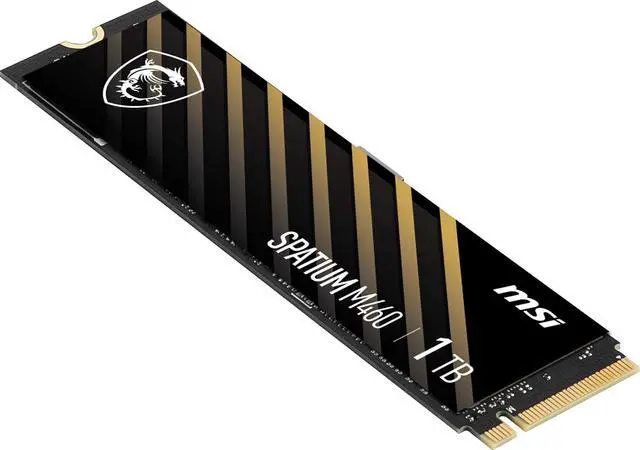 Alt view image 2 of 5 - MSI SPATIUM M460 PCIe 4.0 NVMe M.2 1TB PCI-Express 4.0 x4, NVMe 1.4 3D NAND Internal Solid State Drive (SSD)