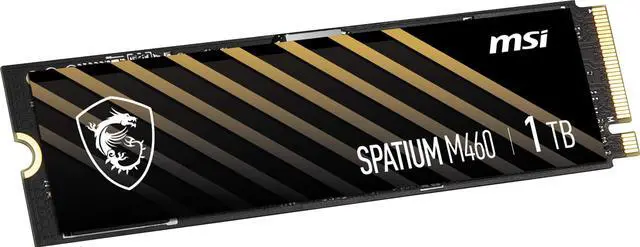 Alt view image 4 of 5 - MSI SPATIUM M460 PCIe 4.0 NVMe M.2 1TB PCI-Express 4.0 x4, NVMe 1.4 3D NAND Internal Solid State Drive (SSD)