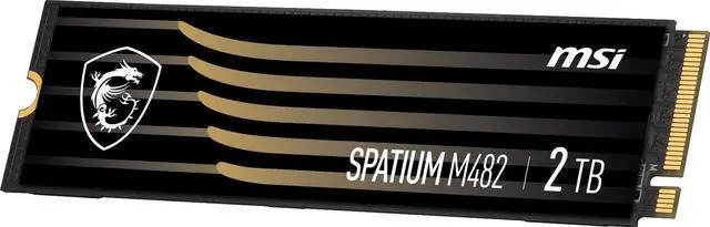 Alt view image 2 of 5 - MSI SPATIUM Series M482 M.2 2280 2TB PCI-Express 4.0 x4 Internal Solid State Drive (SSD) - SM482N2TB