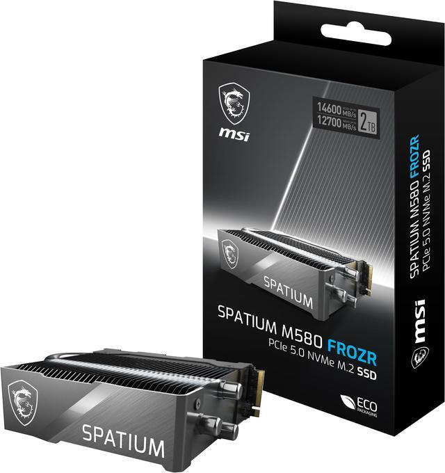 MSI SPATIUM M580 PCIe 5.0 NVMe M.2 2TB FROZR Solid State