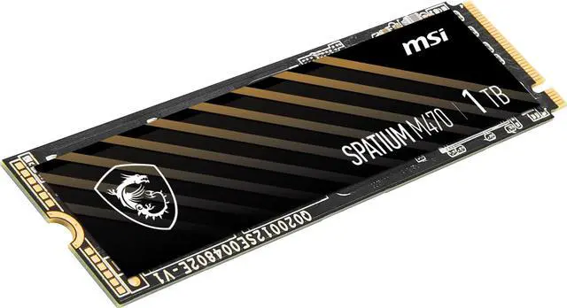 Alt view image 3 of 6 - MSI SPATIUM M470 PRO PCIe 4.0 NVMe M.2 2280 1TB PCI-Express 4.0 x4 3D NAND Internal Solid State Drive (SSD) - SM470PN1TB