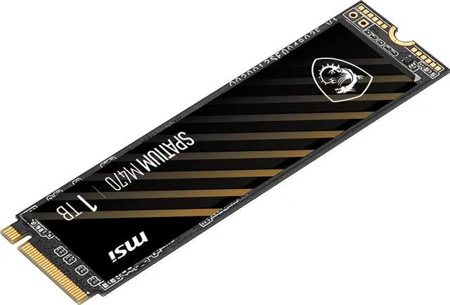 Alt view image 4 of 6 - MSI SPATIUM M470 PRO PCIe 4.0 NVMe M.2 2280 1TB PCI-Express 4.0 x4 3D NAND Internal Solid State Drive (SSD) - SM470PN1TB