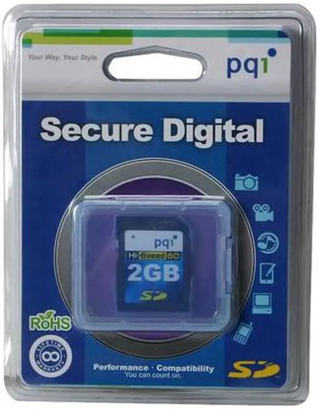 Alt view image 2 of 2 - PQI 2GB Secure Digital (SD) Flash Card Model AE30-2030-0101