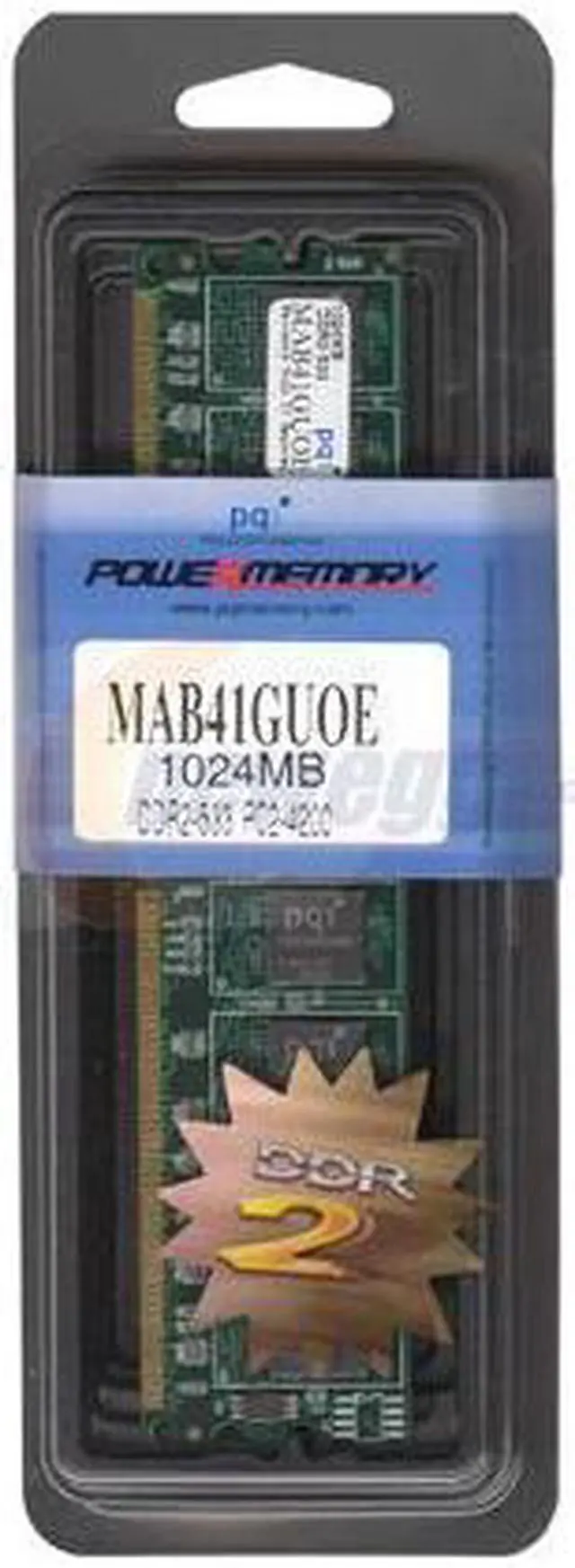 Alt view image 2 of 2 - PQI POWER Series 1GB DDR2 533 (PC2 4200) Desktop Memory Model MAB41GUOE
