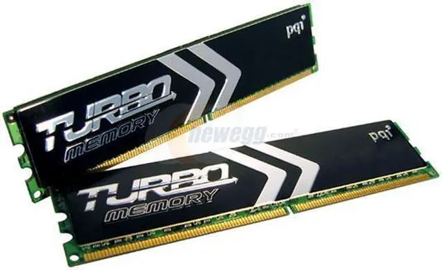Main image of PQI TURBO 1GB (2 x 512MB) DDR2 533 (PC2 4200) Dual Channel Kit Desktop Memory Model PQI24200-1GDB