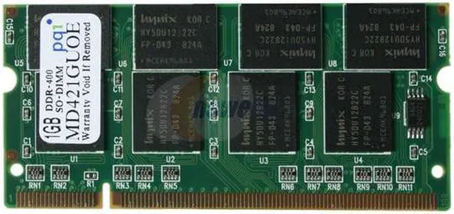 Alt view image 2 of 3 - PQI 1GB 200-Pin DDR SO-DIMM DDR 400 (PC 3200) Laptop Memory Model MD421GUOE
