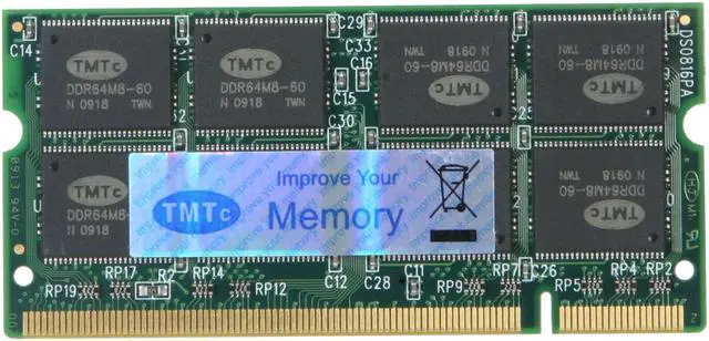 Alt view image 2 of 4 - PQI POWER Series 1GB 200-Pin DDR SO-DIMM DDR 333 (PC 2700) Laptop Memory Model MD321GUOE
