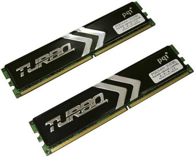 PQI TURBO 2GB (2 x 1GB) DDR2 800 (PC2 6400) Dual Channel Kit Desktop Memory  Model PQI26400-2GDBL - Newegg.com 910円