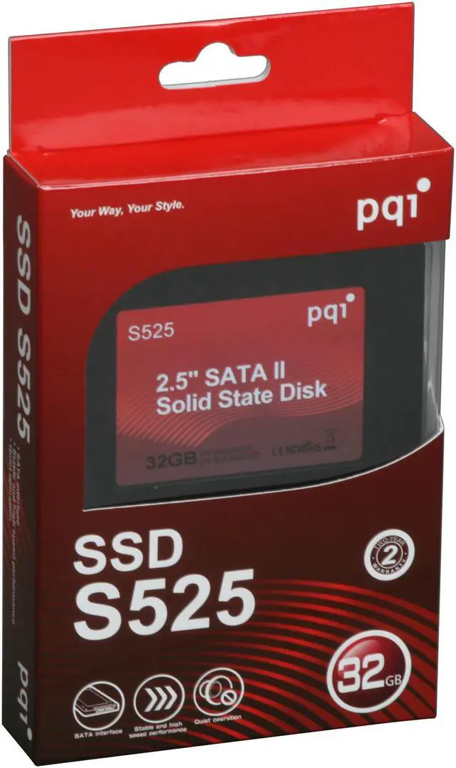 Main image of PQI 2.5" 32GB SATA II MLC Internal Solid State Drive (SSD) DK9320GD3R000A03
