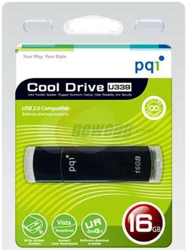 Alt view image 2 of 2 - PQI U339 16GB USB 2.0 Flash Drive (Black) BB18-163AR0151