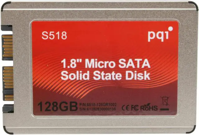 Alt view image 2 of 4 - PQI S518 128GB Micro-SATA Internal Solid State Drive (SSD) 6518-128GR1002