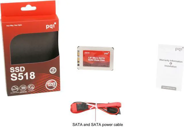 Alt view image 4 of 4 - PQI S518 128GB Micro-SATA Internal Solid State Drive (SSD) 6518-128GR1002