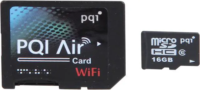 Main image of PQI Air Card 16GB Wireless Flash Memory Wi-Fi Memory Card Model 6W25-016GR1