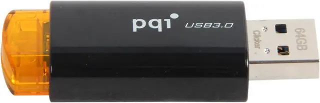 Alt view image 3 of 5 - PQI Clicker 64GB USB 3.0 Flash Drive 6232-064GR1XXX